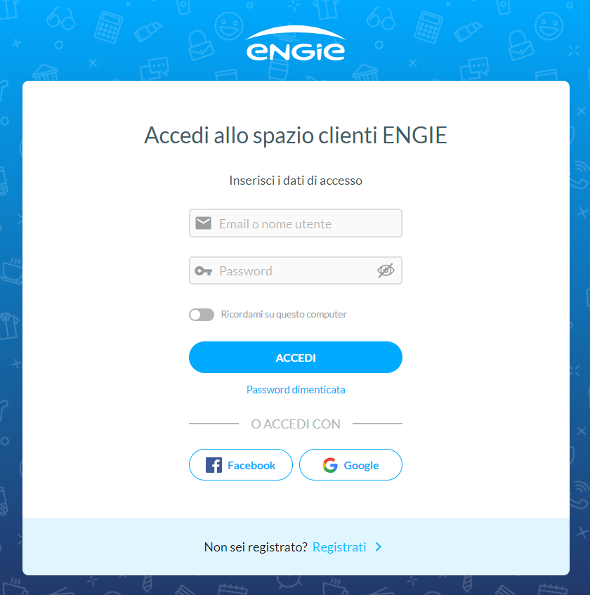 login area clienti Engie