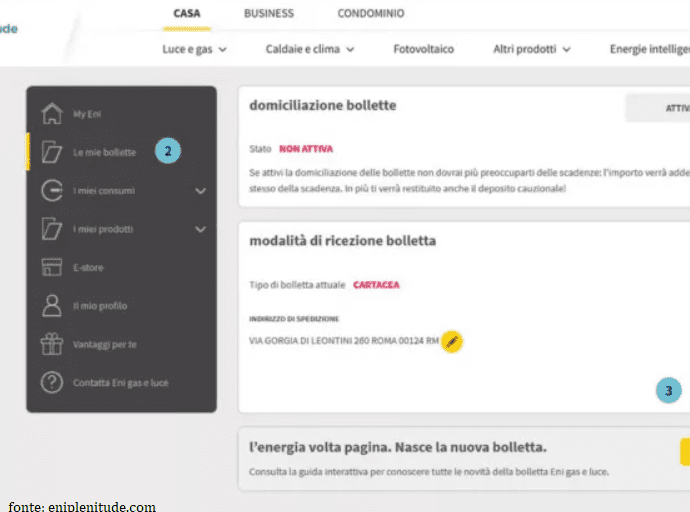 My Eni Plenitude Gas e Luce Login e bollette