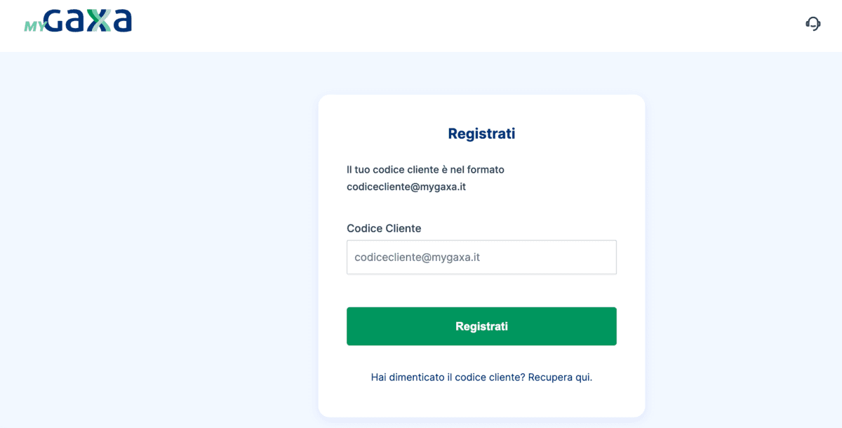 registrazione mygaxa