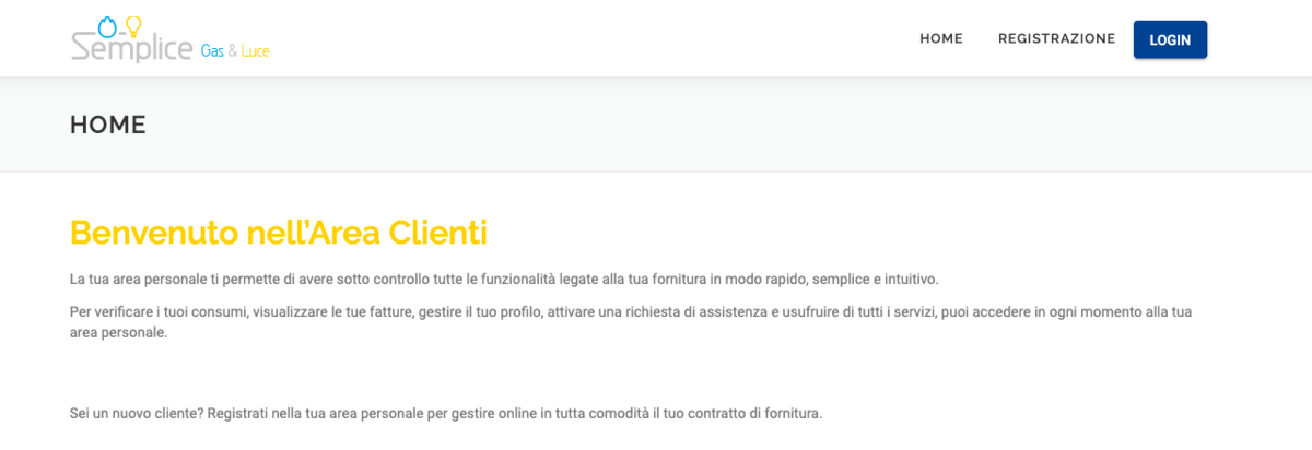 Semplice Gas e Luce accedi e registrazione (semplicegaseluce.it 24-08-22)