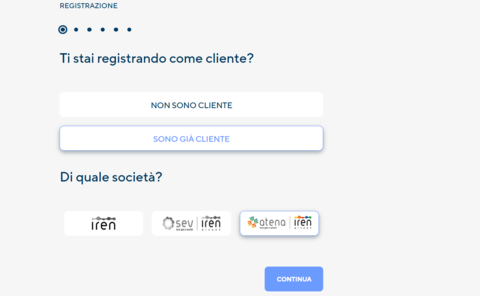 Come registrare profilo area clienti Atena Energia