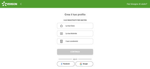 Come registrarsi a My Edison