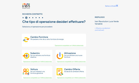 Info per subentro online Iren Procedura Subentro online Iren
